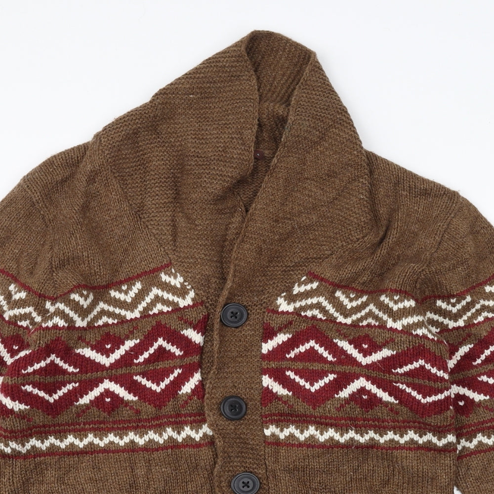 FYI Womens Brown  Knit Jacket Coatigan Size L