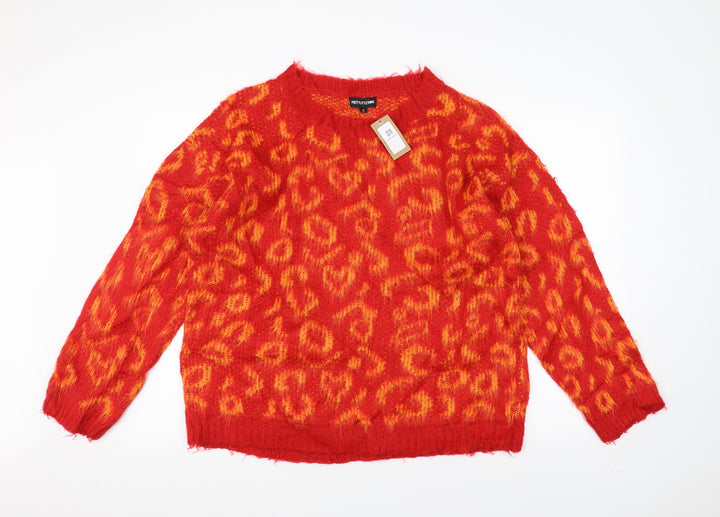 PRETTYLITTLETHING Womens Red   Pullover Jumper Size M