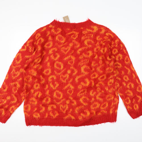 PRETTYLITTLETHING Womens Red   Pullover Jumper Size M