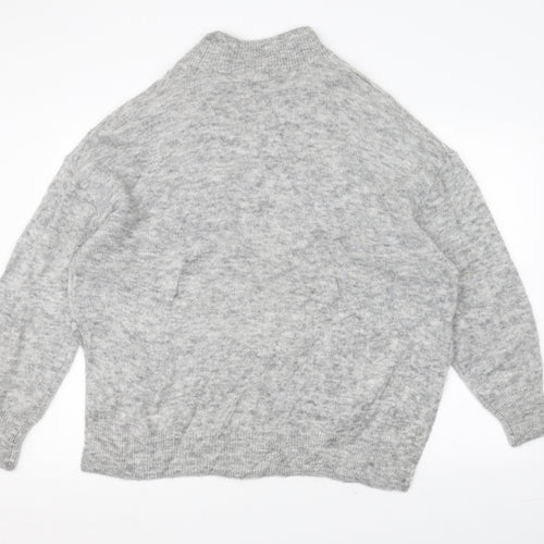 H&M Womens Grey  Knit Pullover Jumper Size M