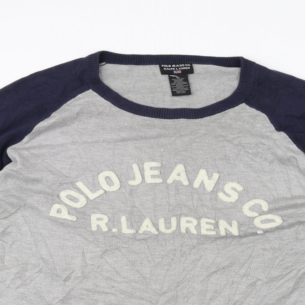 Polo Ralph Lauren Mens Grey   Pullover Jumper Size XL