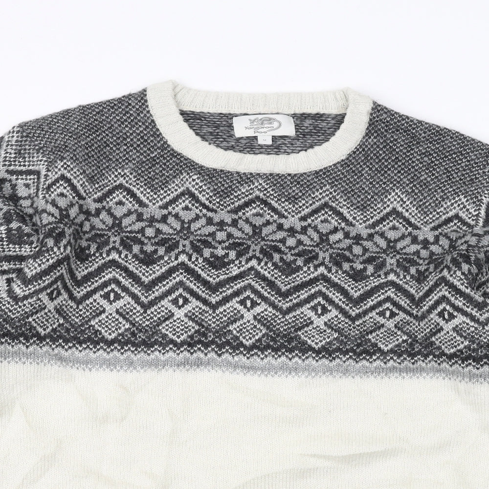 Kangaroo Poo Mens White   Pullover Jumper Size M