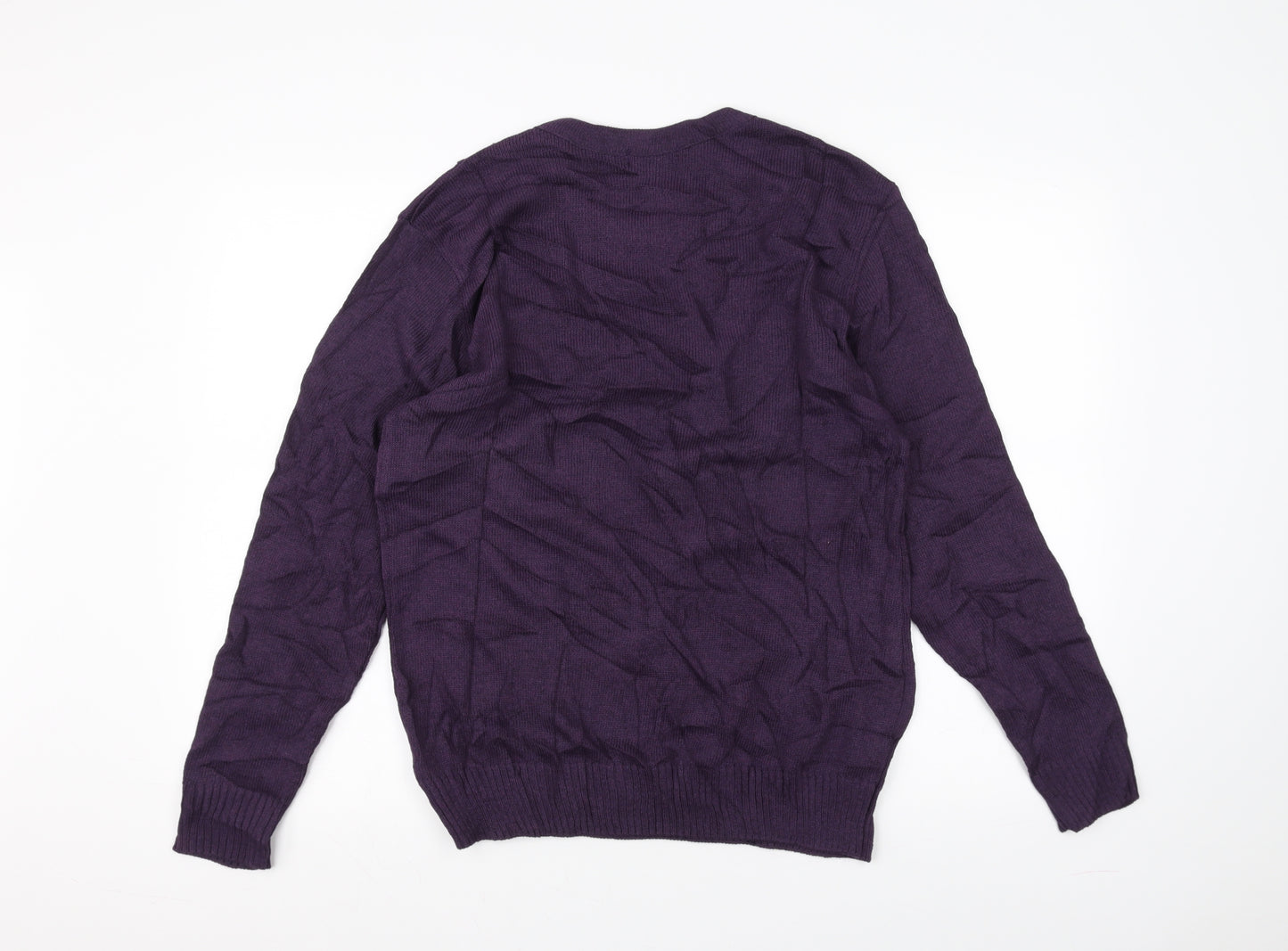 Rose Womens Purple  Knit Pullover Jumper Size M