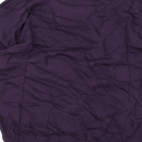 Rose Womens Purple  Knit Pullover Jumper Size M