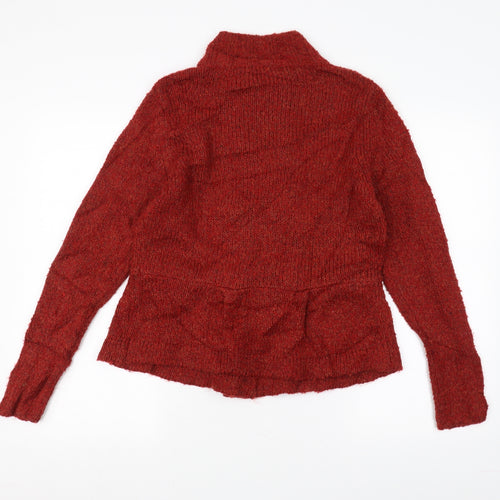 B High Womens Orange  Knit Pullover Jumper Size M