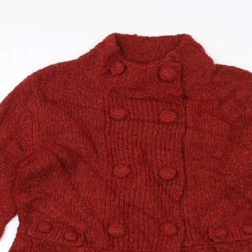 B High Womens Orange  Knit Pullover Jumper Size M