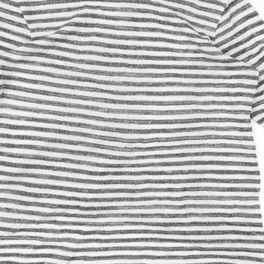 VERO MODA Womens White Striped  Basic T-Shirt Size S