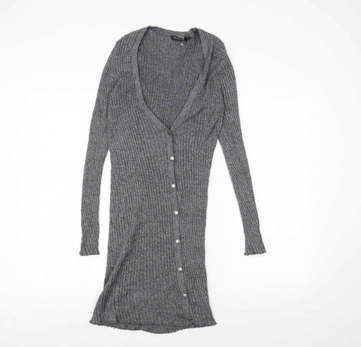 Brave Soul Womens Grey Cardigan Jumper Size S