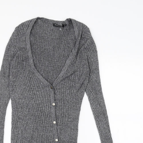 Brave Soul Womens Grey   Cardigan Jumper Size S