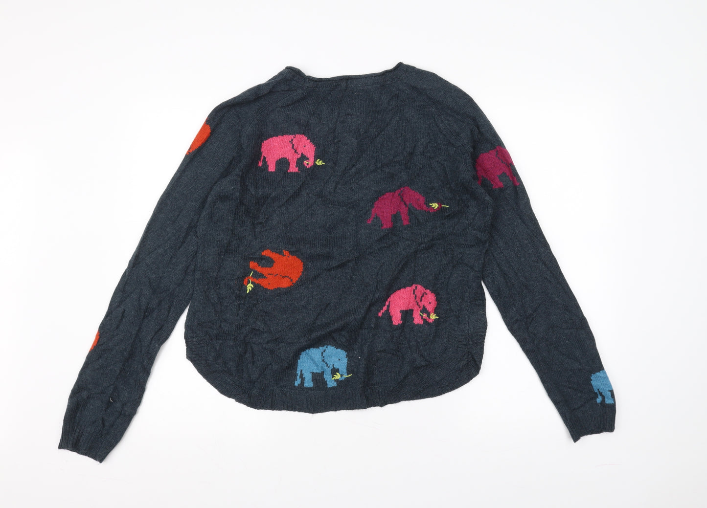 Mistral Womens Blue  Knit Pullover Jumper Size 12