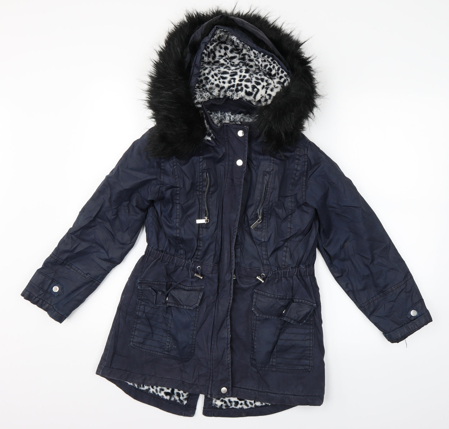 beautiful inside and out Girls Blue   Parka Coat Size 10 Years