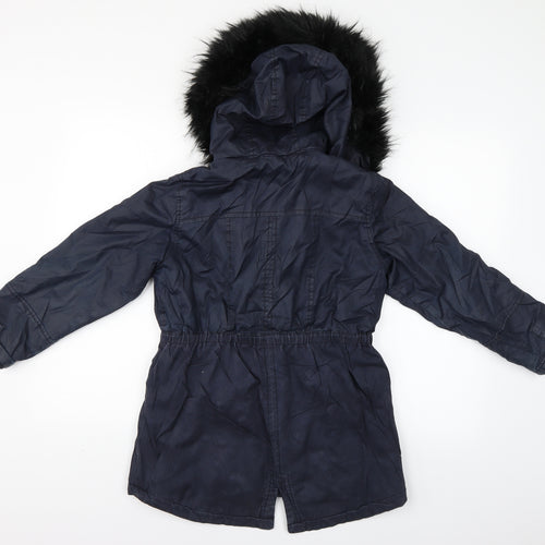 beautiful inside and out Girls Blue   Parka Coat Size 10 Years