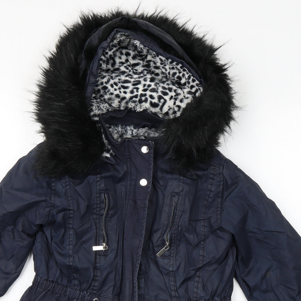 beautiful inside and out Girls Blue   Parka Coat Size 10 Years
