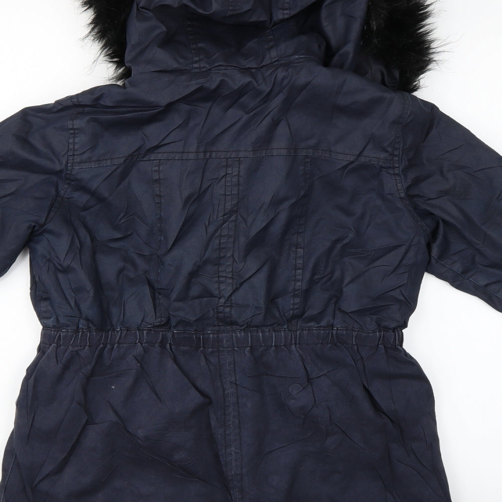 beautiful inside and out Girls Blue   Parka Coat Size 10 Years