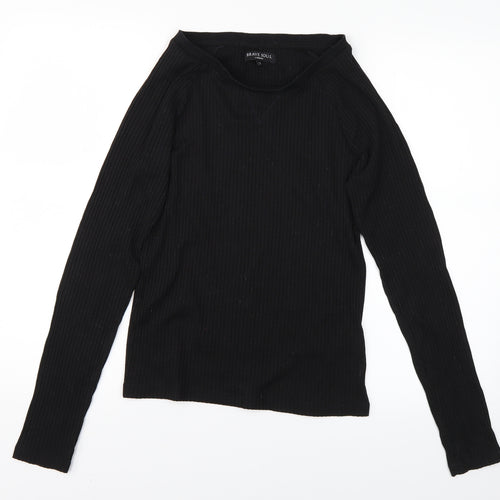 Brave Soul Womens Black   Pullover Jumper Size M