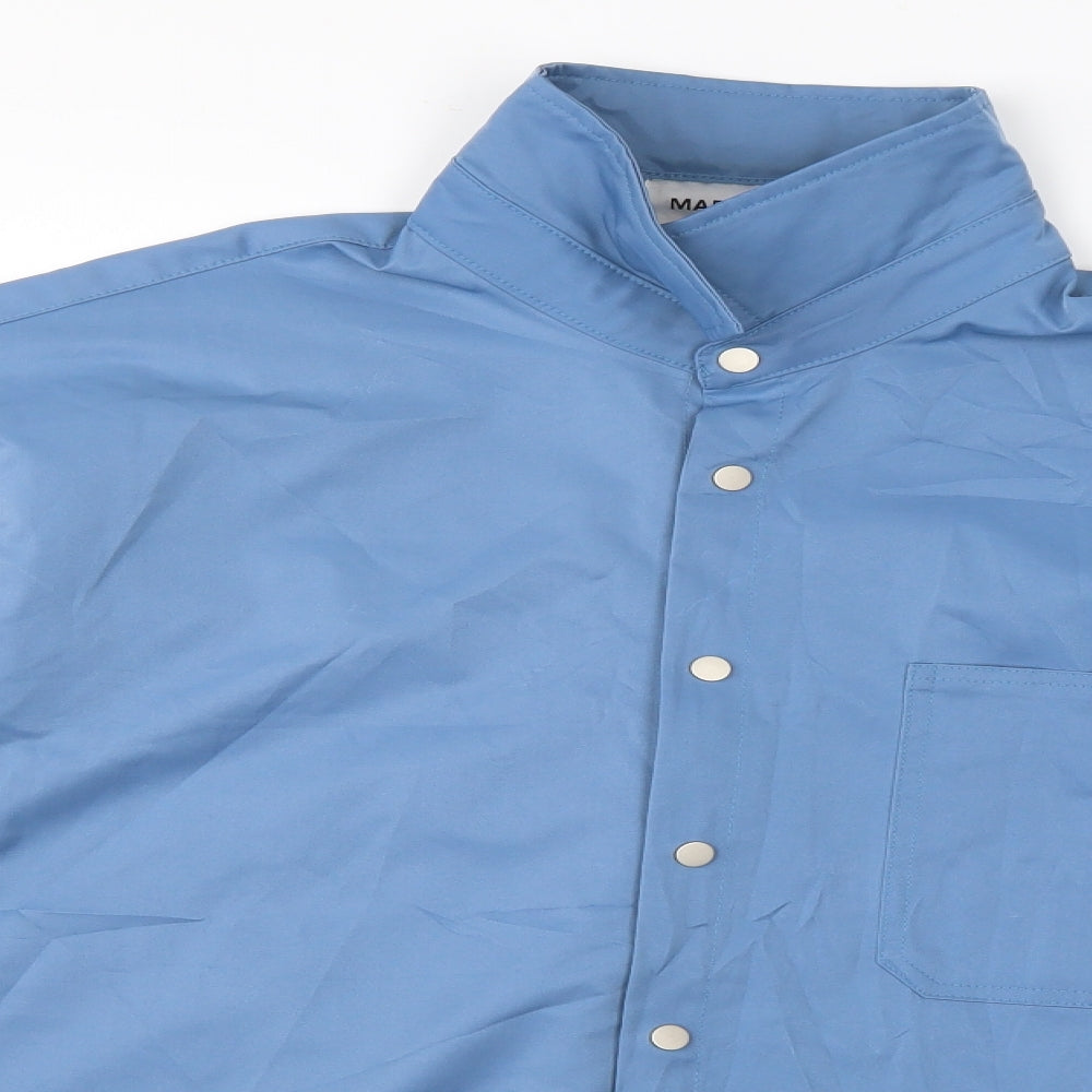 madeinwn Mens Blue    Button-Up Size L