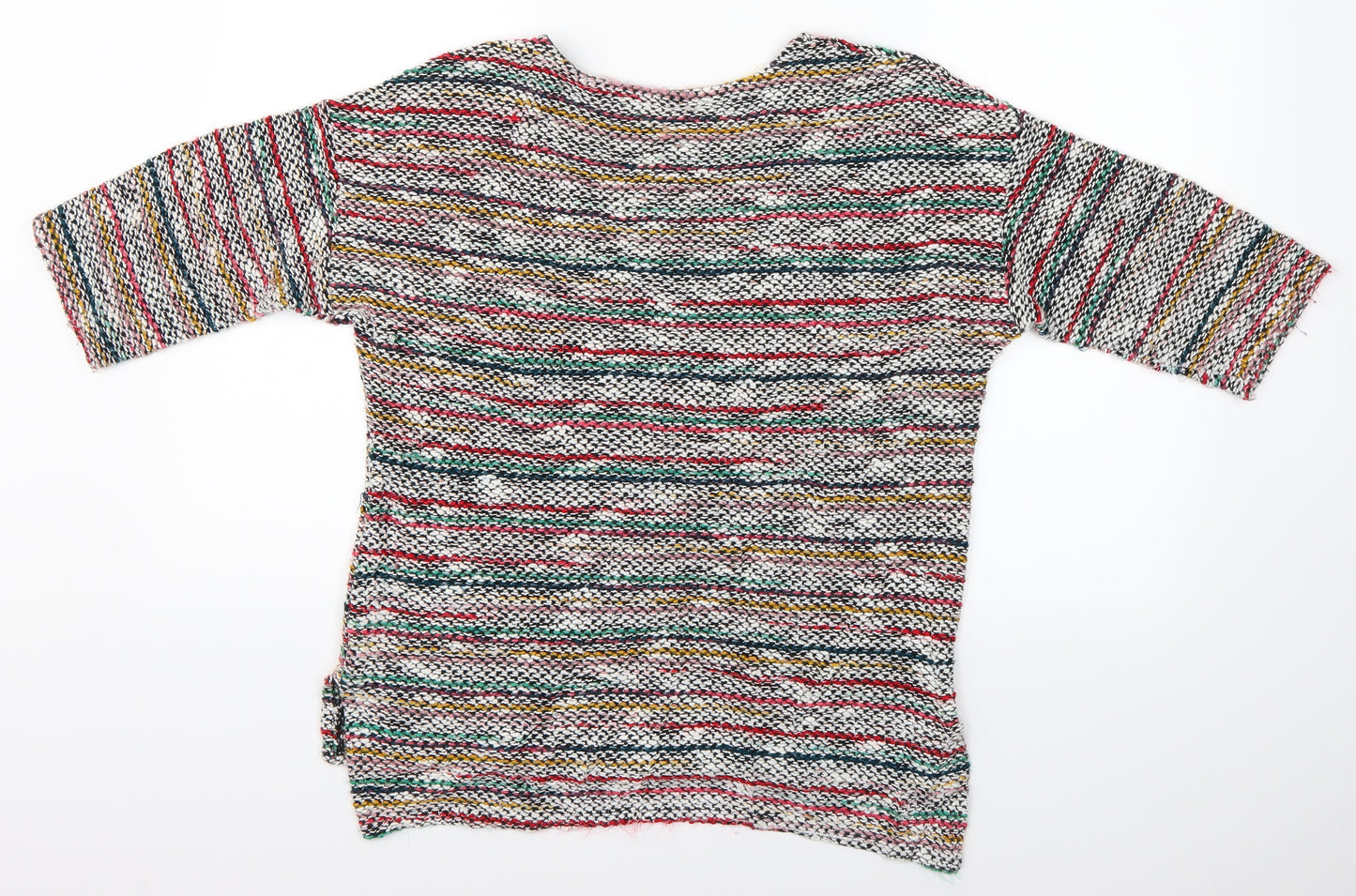 Nutmeg Womens Multicoloured Striped  Cardigan Jumper Size 12