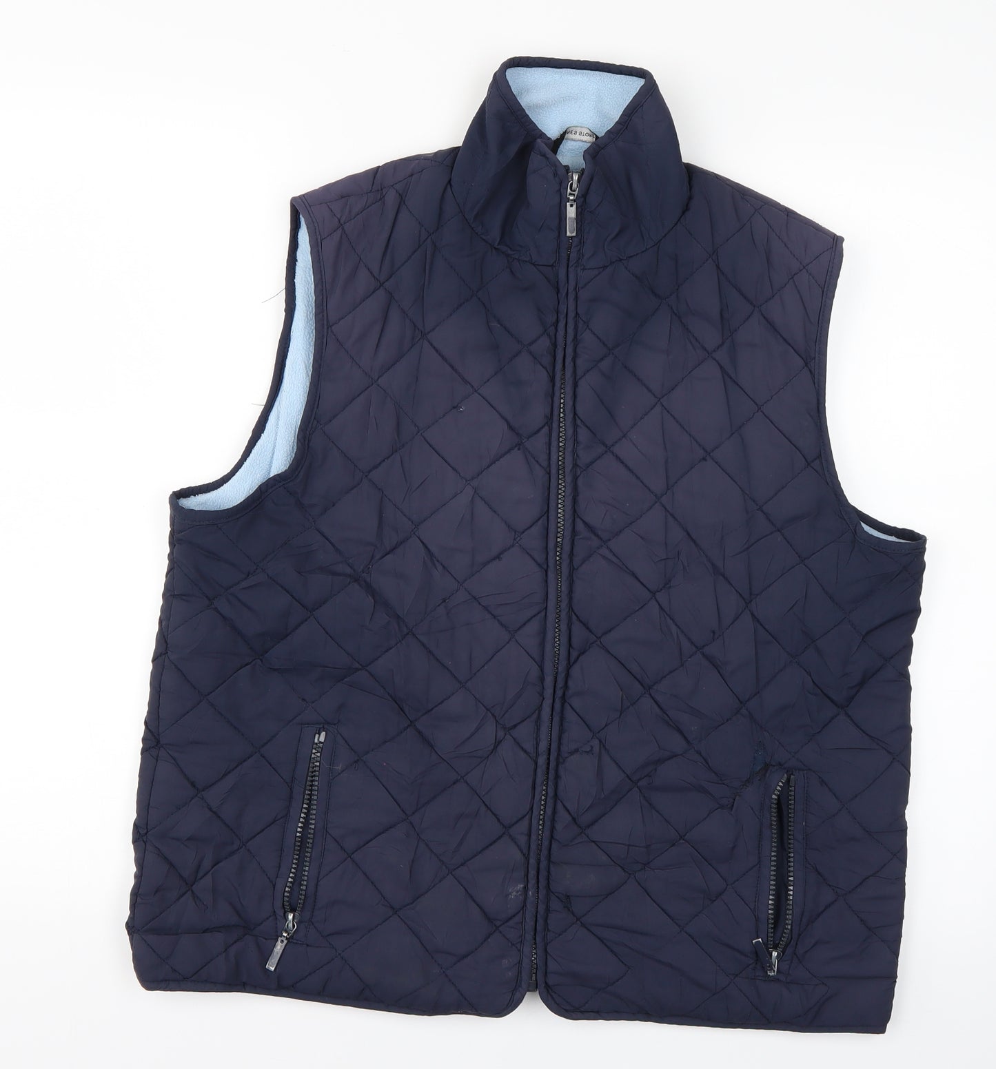 Dunnes Stores Womens Blue   Puffer Jacket Coat Size 12  - sleeveless