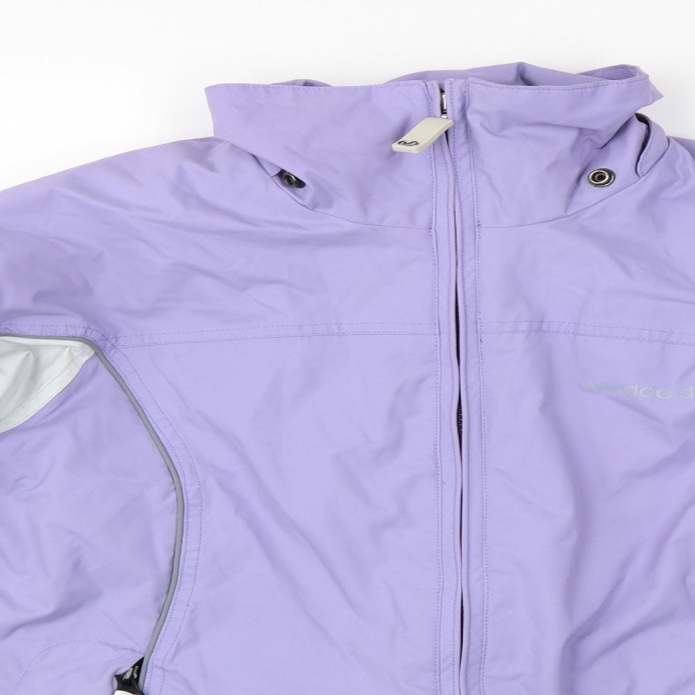 voodoo dolls Womens Purple   Rain Coat Coat Size XS