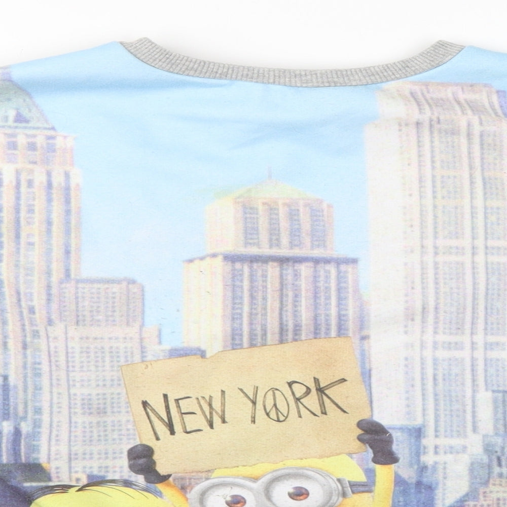 Minions Boys Grey   Pullover Jumper Size 11-12 Years  - minions new york