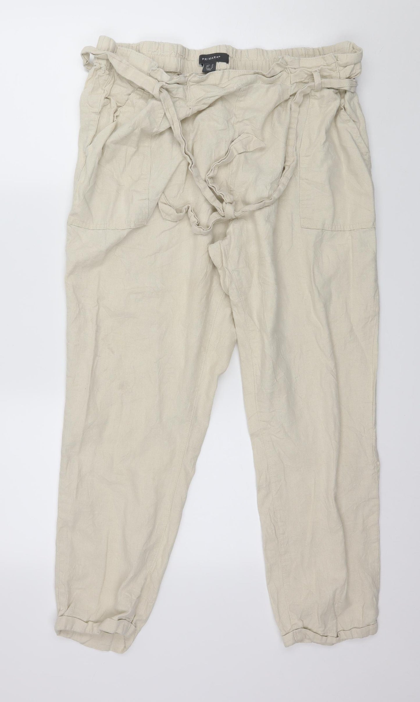 Primakr Womens Ivory   Trousers  Size 18 L25 in