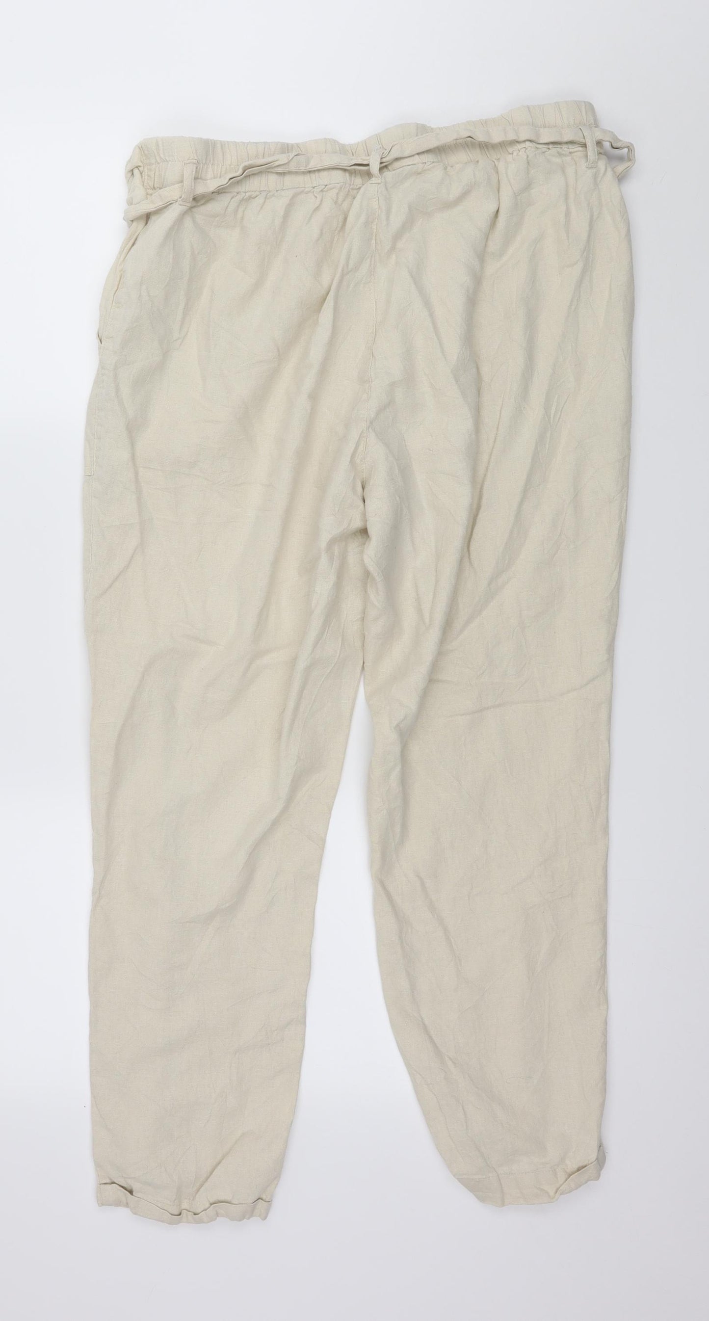 Primakr Womens Ivory   Trousers  Size 18 L25 in