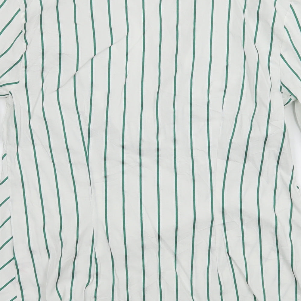 NEXT Womens White Striped  Basic Blouse Size 12