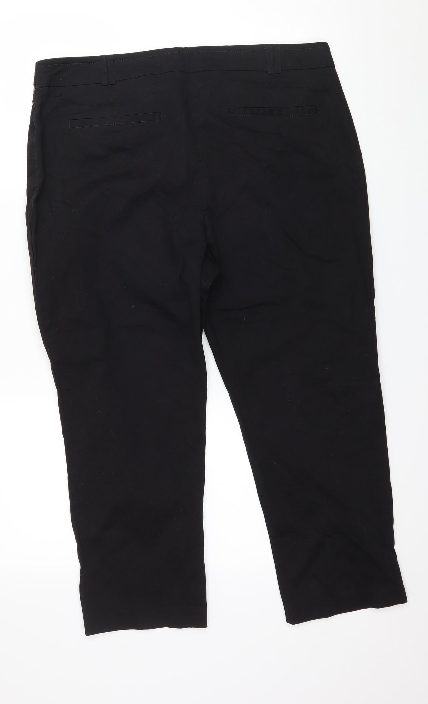 M&Co Womens Black   Trousers  Size 16 L22 in