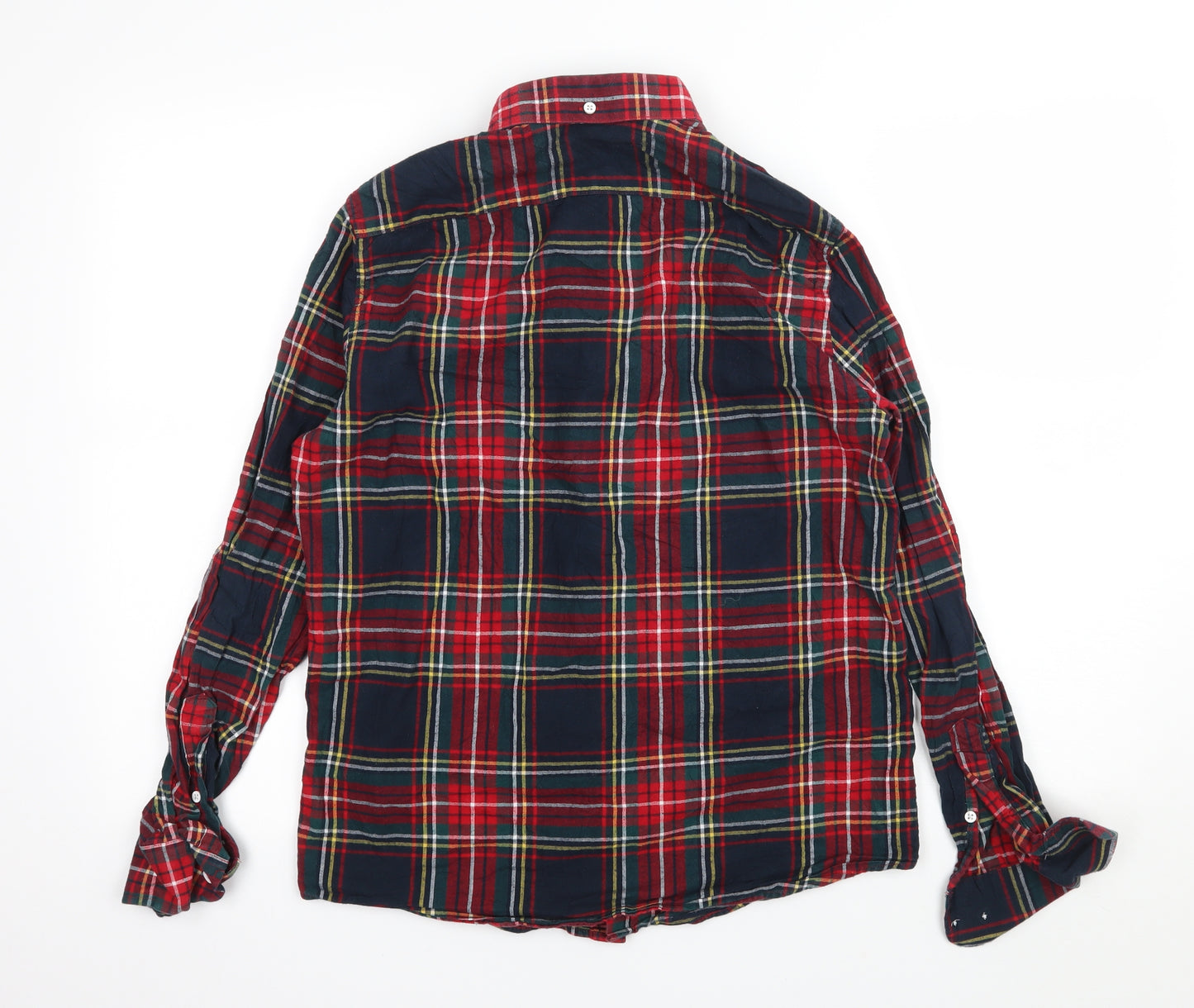H&M Womens Red Plaid  Basic Button-Up Size S