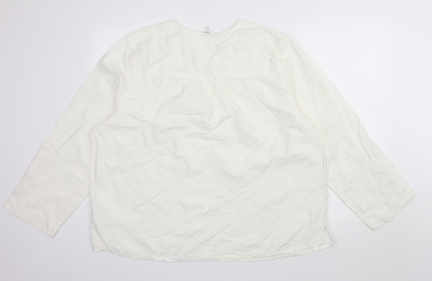 Cotton Traders Womens White   Basic Blouse Size 22