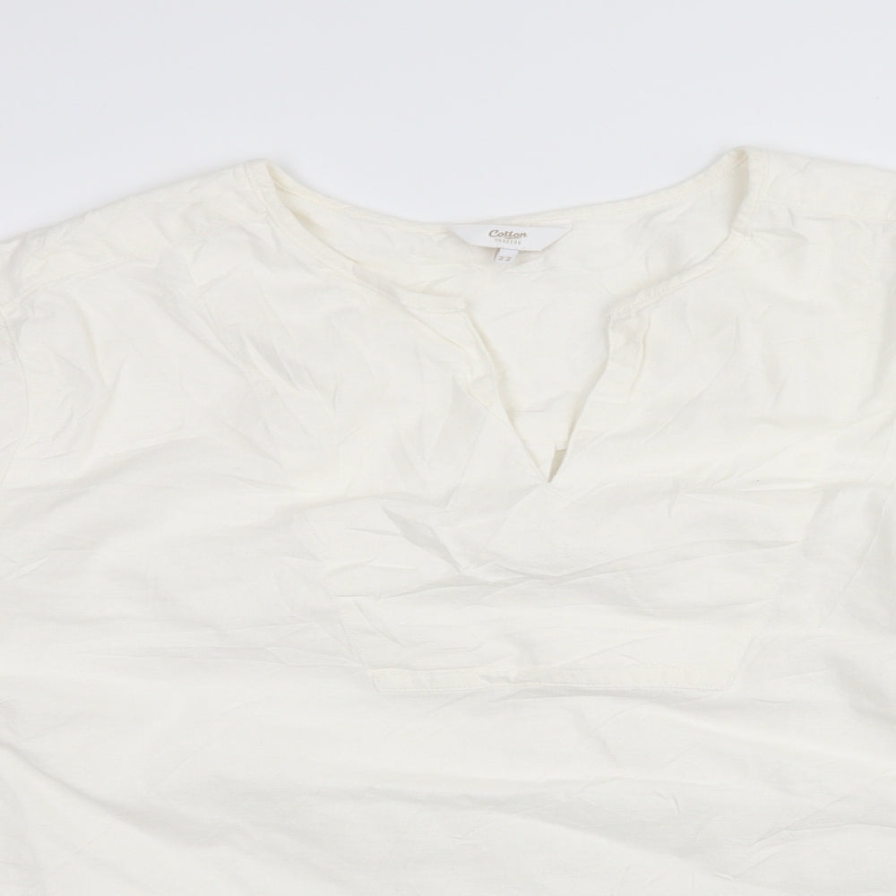 Cotton Traders Womens White   Basic Blouse Size 22