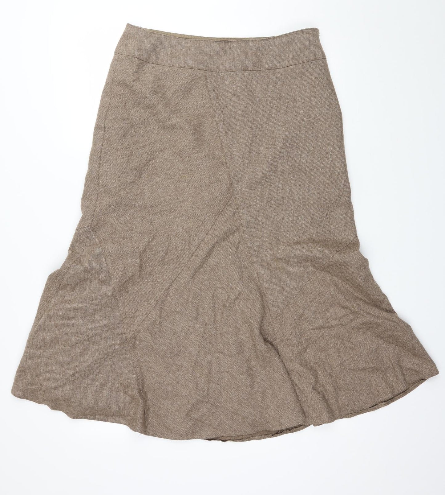 Marks and Spencer Womens Brown   Flare Skirt Size 12