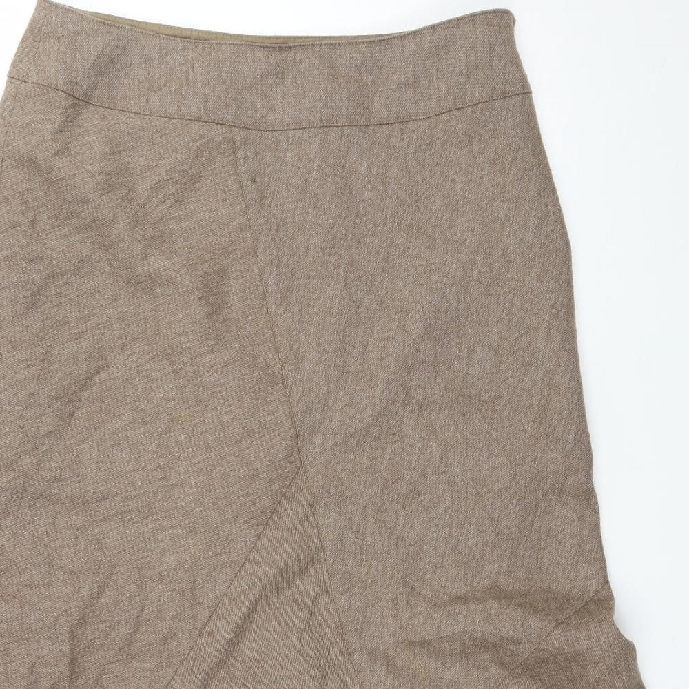 Marks and Spencer Womens Brown   Flare Skirt Size 12