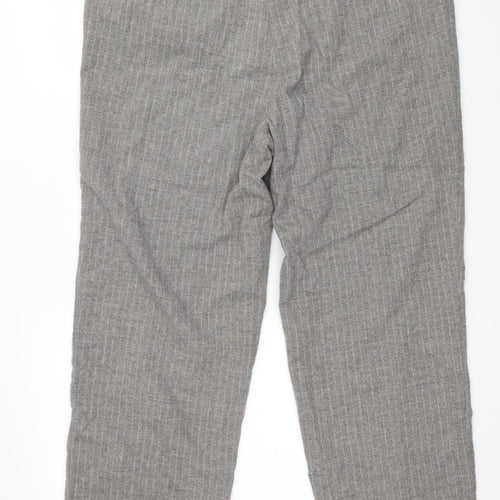 MICHELE Womens Grey Striped  Trousers  Size 16 L26 in