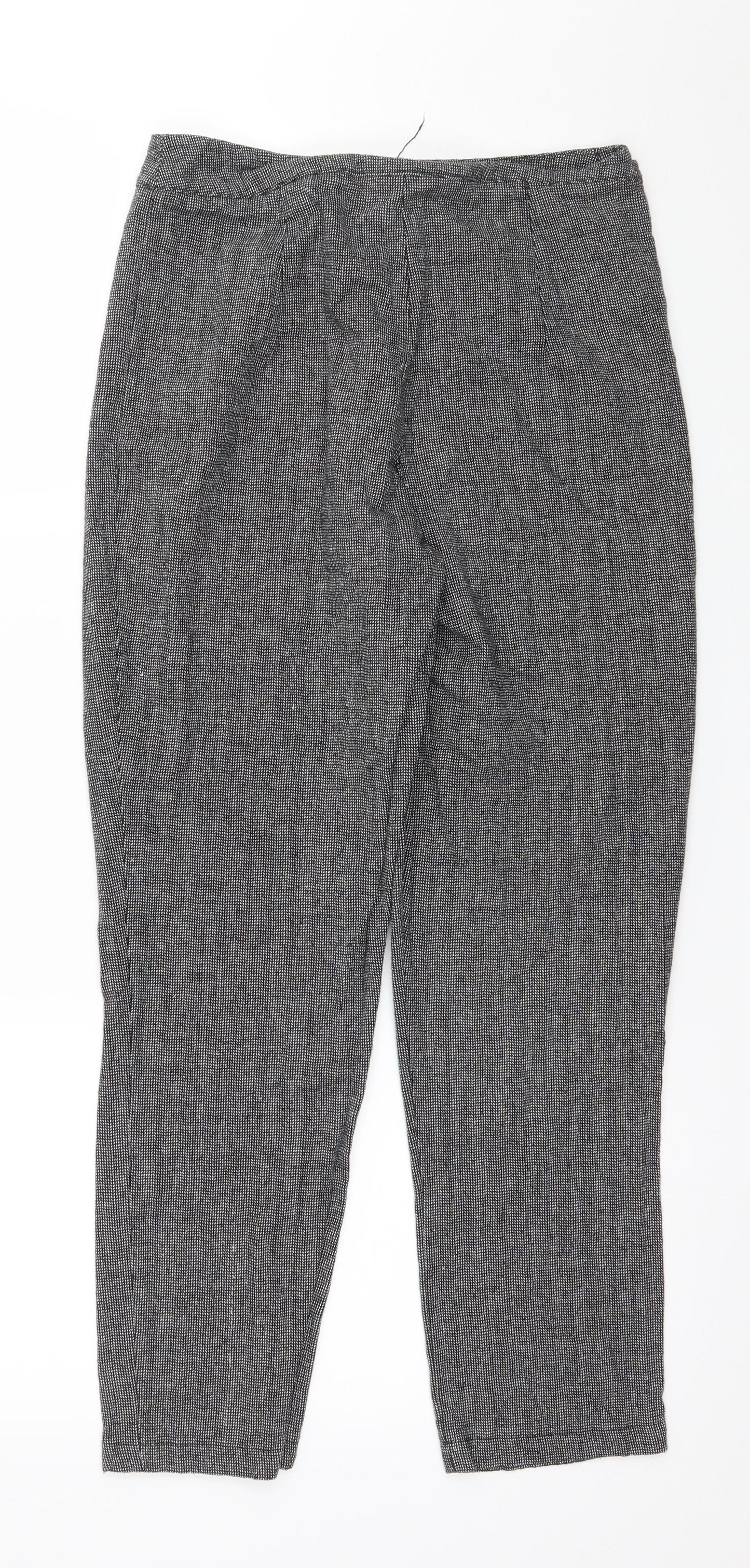 Boohoo Womens Grey   Trousers  Size 8 L25 in