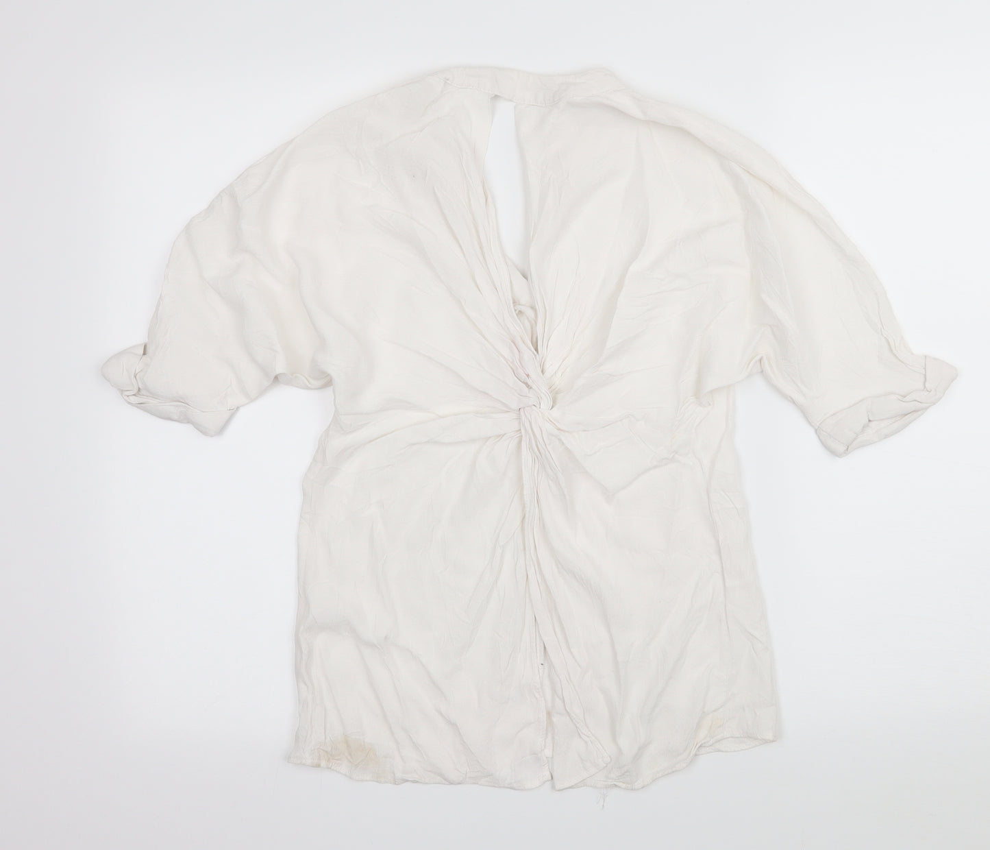 River Island Womens White   Basic Blouse Size 6  - open back