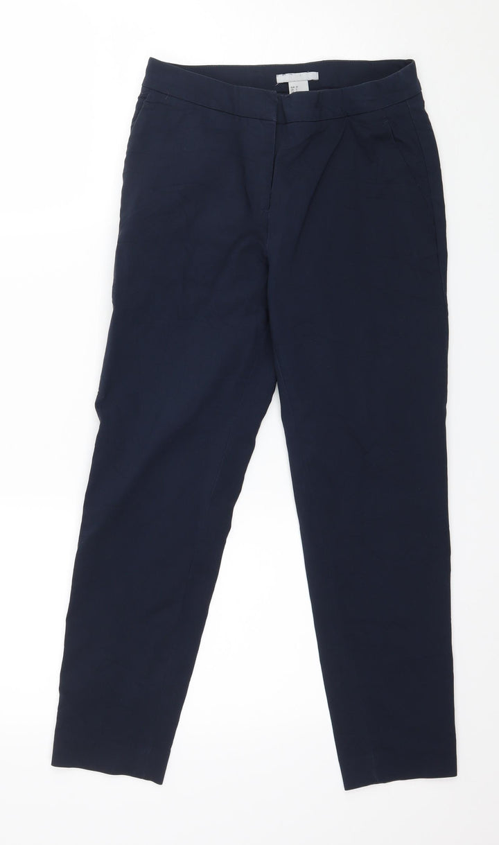 H&M Womens Blue Trousers Size 4 L24 in