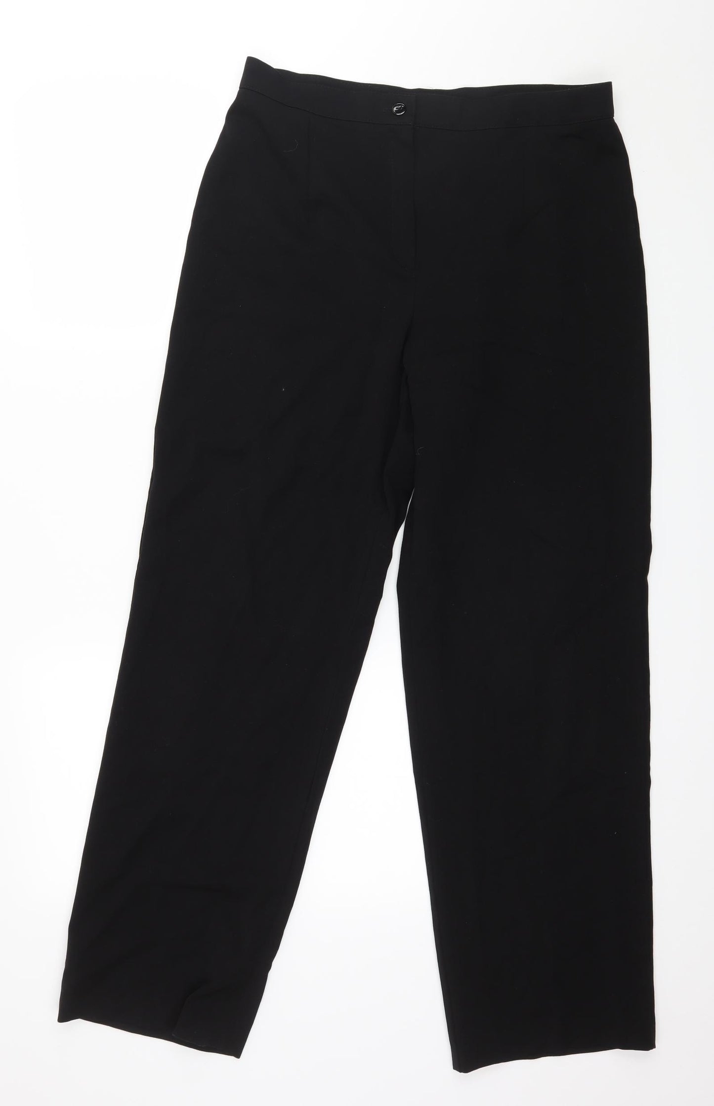 Preworn Womens Black   Trousers  Size 34 in L30 in