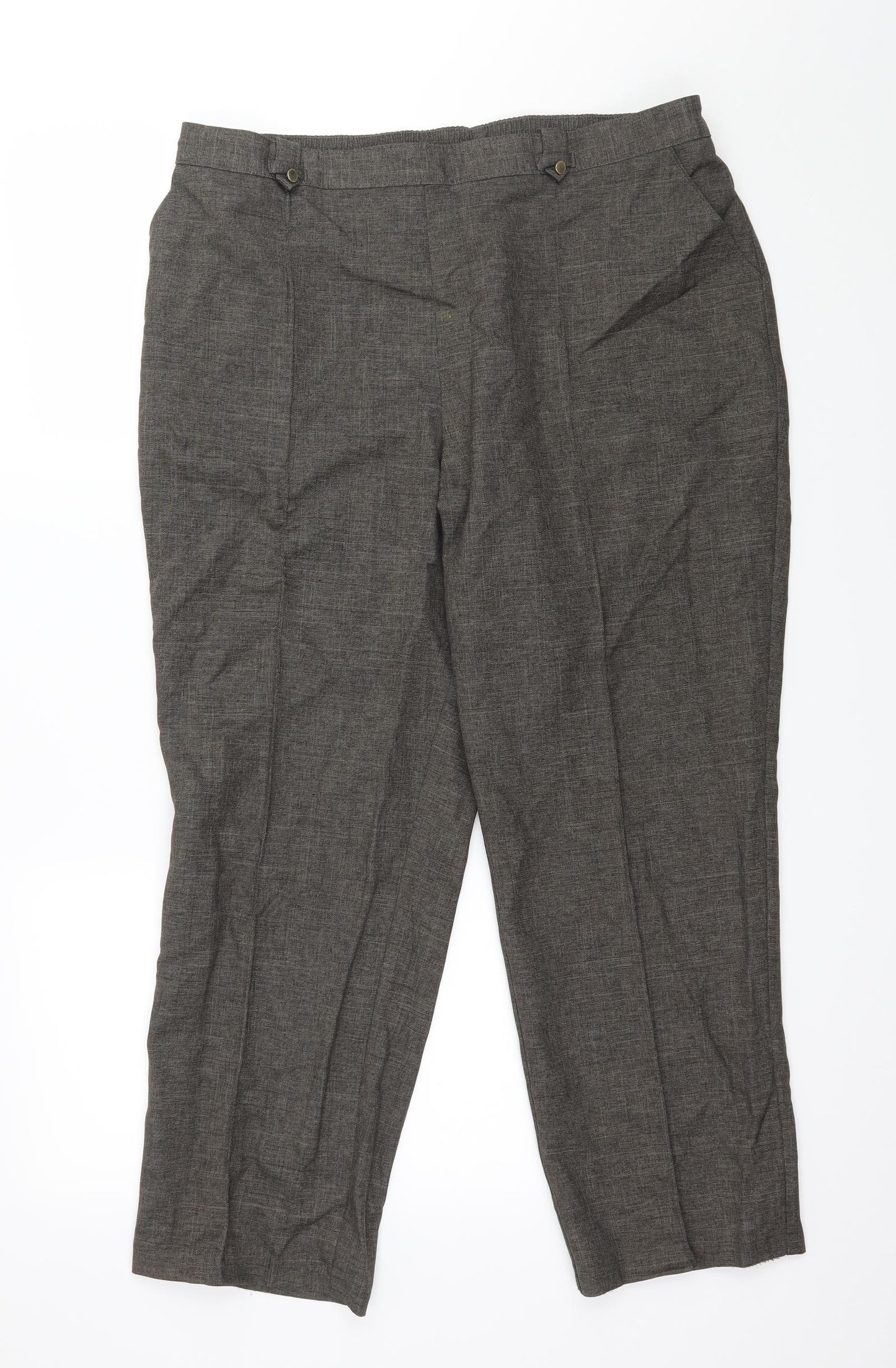 Marks and Spencer Womens Brown   Cropped Trousers Size 16 L26 in