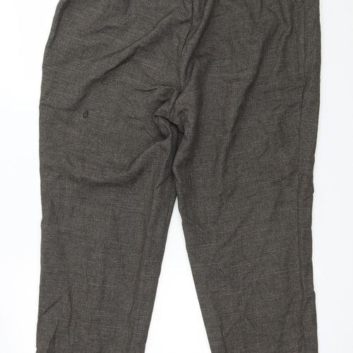 Marks and Spencer Womens Brown   Cropped Trousers Size 16 L26 in