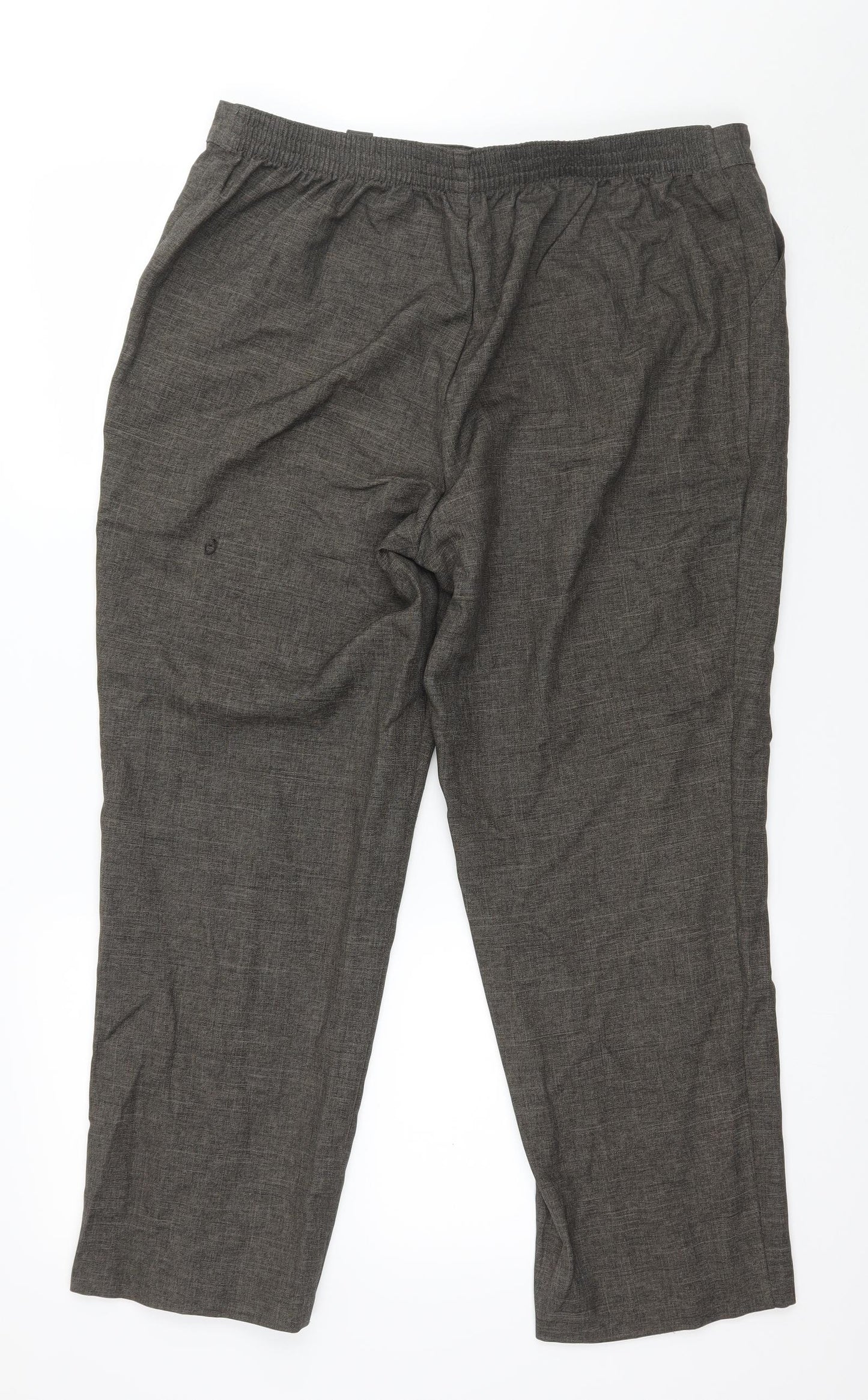 Marks and Spencer Womens Brown   Cropped Trousers Size 16 L26 in