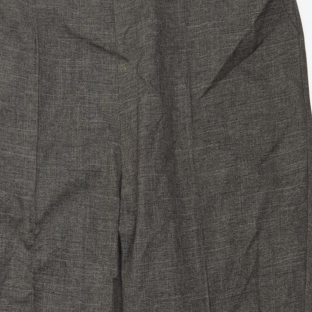 Marks and Spencer Womens Brown   Cropped Trousers Size 16 L26 in