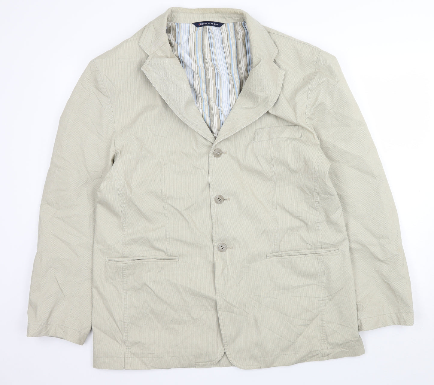 Blue Harbour Mens Ivory  Corduroy Jacket Suit Jacket Size L