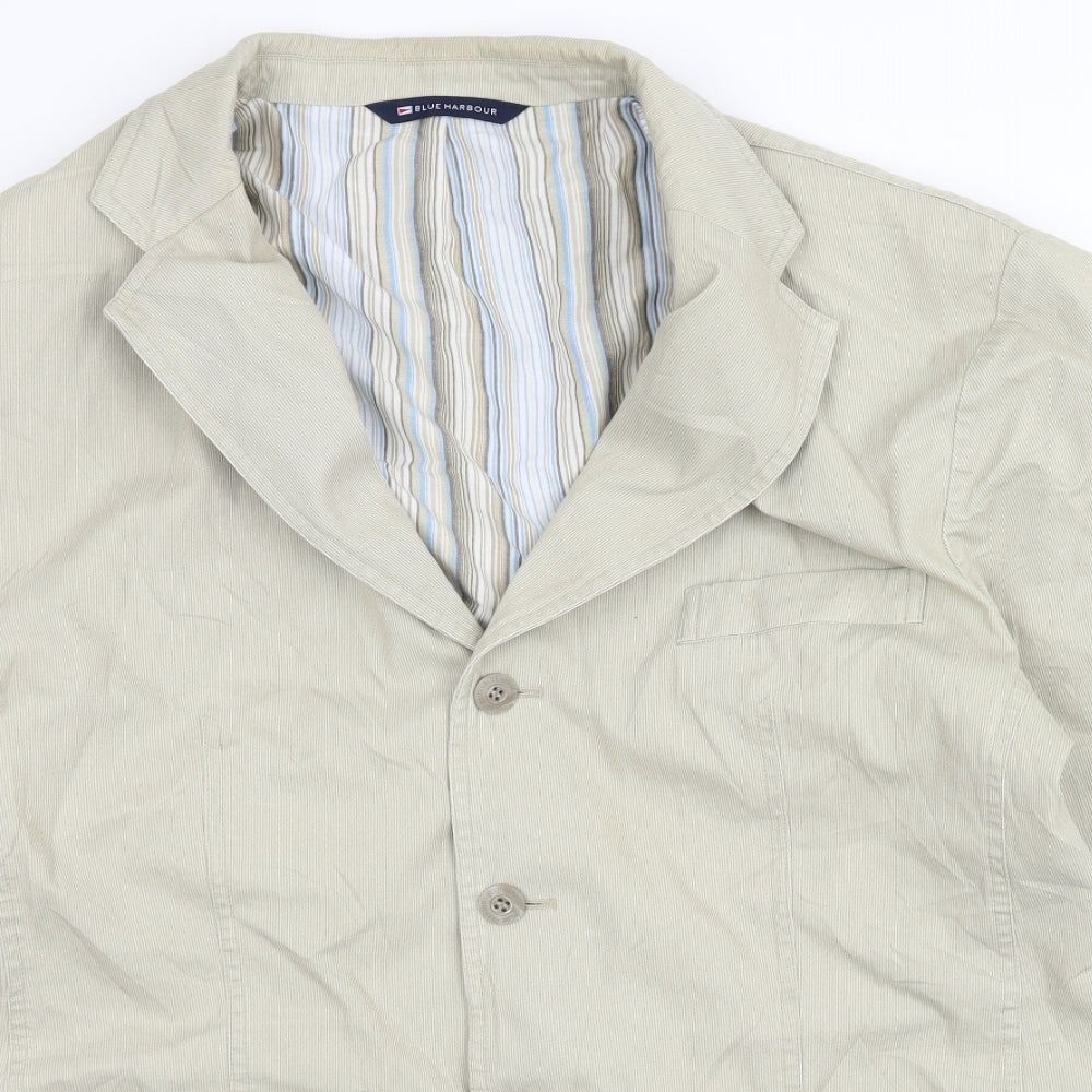 Blue Harbour Mens Ivory  Corduroy Jacket Suit Jacket Size L