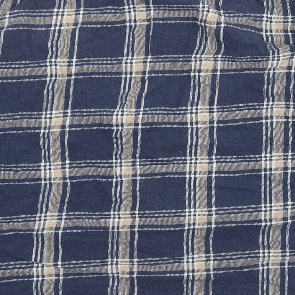 Livergy Mens Blue Plaid   Button-Up Size L