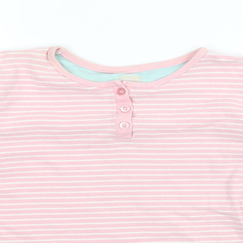 John Lewis Girls Pink Striped Jersey Basic T-Shirt Size 11 Years