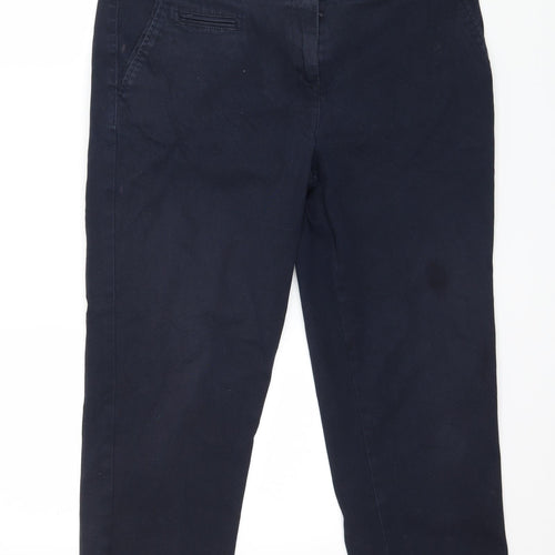 Wallis Womens Blue   Cropped Trousers Size 14 L23 in