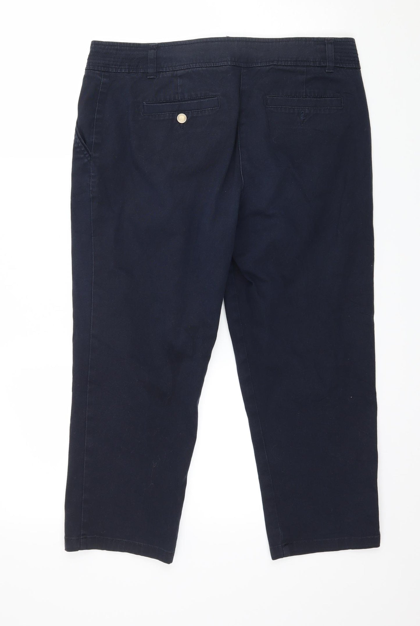 Wallis Womens Blue   Cropped Trousers Size 14 L23 in