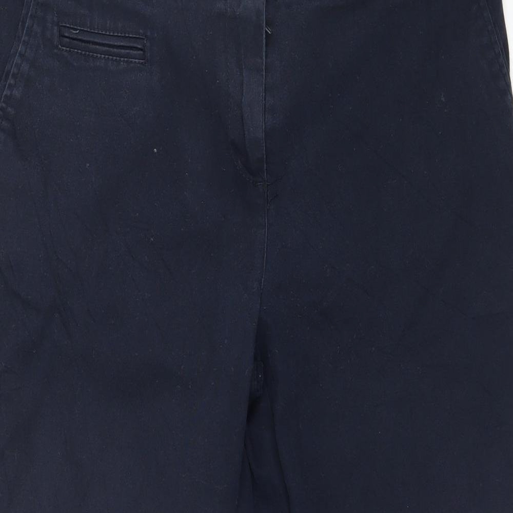 Wallis Womens Blue   Cropped Trousers Size 14 L23 in