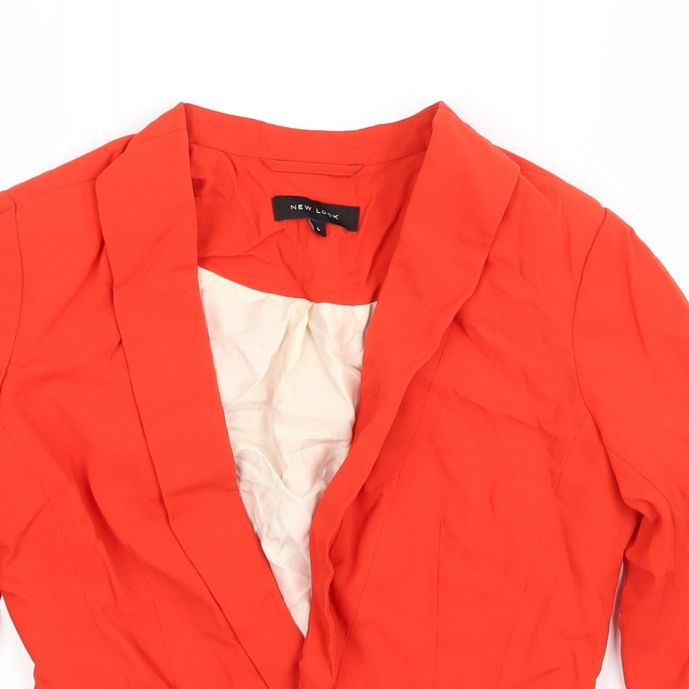 New Look Womens Red   Jacket Blazer Size 6